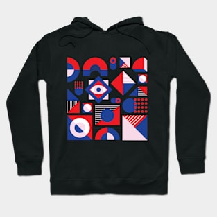 Abstract I Can See You Red Pink Blue Hoodie